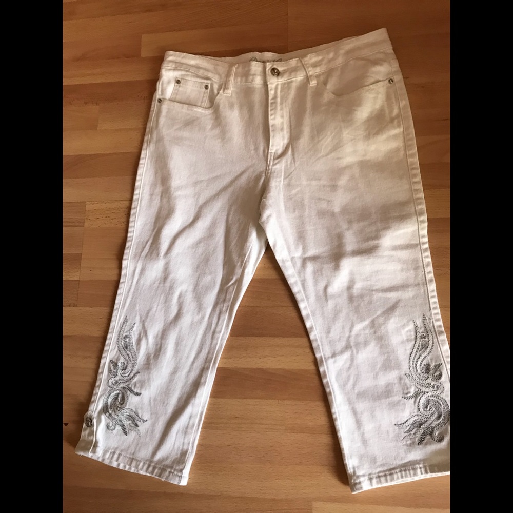 White Denim Capris